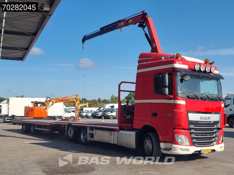DAF XF 440 6X2 NL-Truck Transporter HMF 900-K2 Kran Winch Lift-Lenkachse Euro 6 - Madelveok/ Platvormveok, Kraanaga veoauto: pilt 5 DAF XF 440 6X2 NL-Truck Transporter HMF 900-K2 Kran Winch Lift-Lenkachse Euro 6 - Madelveok/ Platvormveok, Kraanaga veoauto: pilt 5