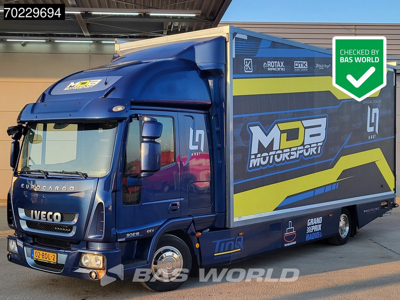 Iveco Eurocargo 90E180 4X2 9tons NL-Truck Mobile workshop race truck Ladebordwand EEV - Kasti veoauto: pilt 1 Iveco Eurocargo 90E180 4X2 9tons NL-Truck Mobile workshop race truck Ladebordwand EEV - Kasti veoauto: pilt 1