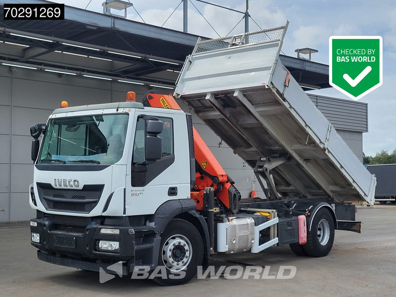 Iveco Stralis 310 4X2 Palfinger PK14002EH Crane Tipper Full Steel Automatic Euro 6 - Kallurauto, Kraanaga veoauto: pilt 1 Iveco Stralis 310 4X2 Palfinger PK14002EH Crane Tipper Full Steel Automatic Euro 6 - Kallurauto, Kraanaga veoauto: pilt 1