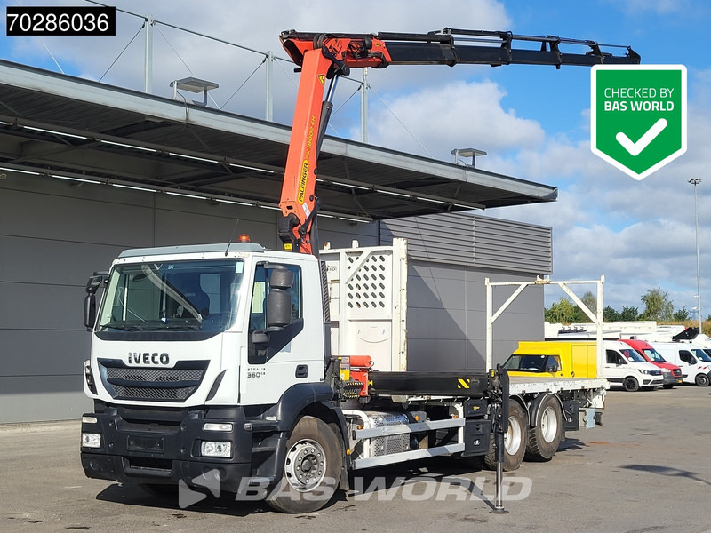 Iveco Stralis 360 6X2 Palfinger PK18002EH Crane Kran Lift Axle Euro 6 - Madelveok/ Platvormveok, Kraanaga veoauto: pilt 1 Iveco Stralis 360 6X2 Palfinger PK18002EH Crane Kran Lift Axle Euro 6 - Madelveok/ Platvormveok, Kraanaga veoauto: pilt 1