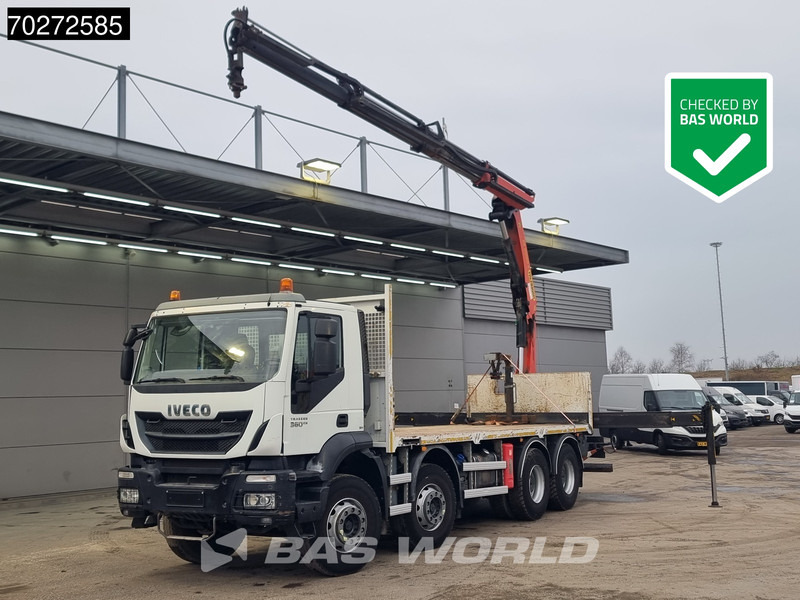 Madelveok/ Platvormveok, Kraanaga veoauto Iveco Trakker 360 8X4 Palfinger PK20001 Kran Retarder Big-Axle Steelsuspension Euro 6: pilt 1