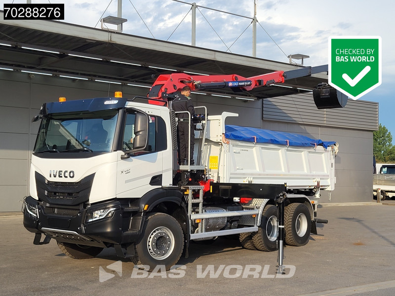 Iveco X-Way 480 6X4 NEW! HMF 2243Z-RCS Z-Crane kran 12m3 KH-Kipper Retarder Big-Axle - Kallurauto, Kraanaga veoauto: pilt 1 Iveco X-Way 480 6X4 NEW! HMF 2243Z-RCS Z-Crane kran 12m3 KH-Kipper Retarder Big-Axle - Kallurauto, Kraanaga veoauto: pilt 1