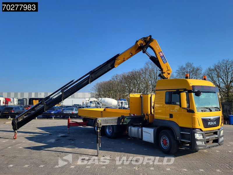 Madelveok/ Platvormveok, Kraanaga veoauto MAN TGS 26.480 6X4 HMF 5020-K6 Crane Kran Hydrodrive Lift+Lenkachse Euro 6: pilt 8