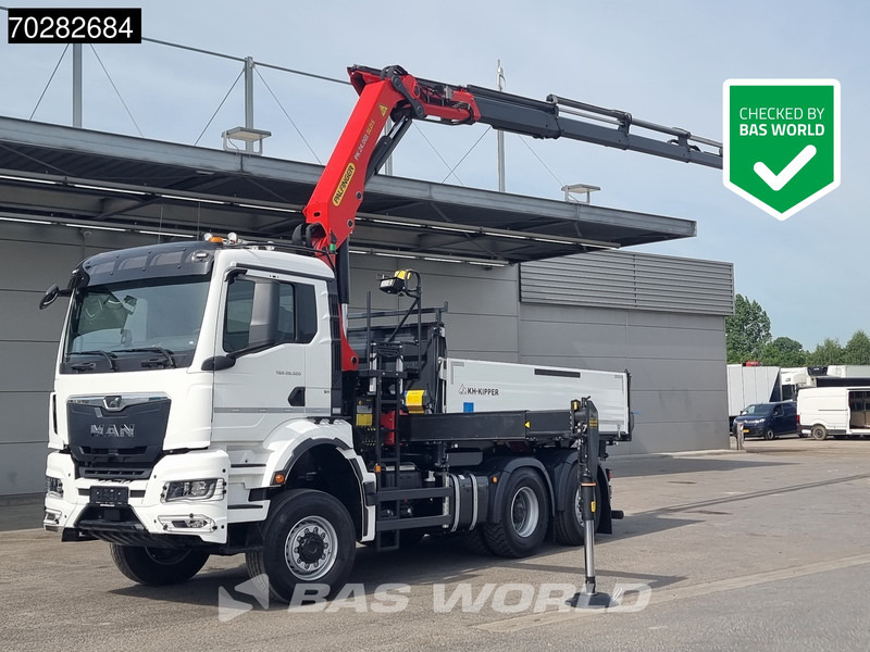 MAN TGS 28.520 6X4 Palfinger PK24001 SLD 5 Kran 2-way tipper Retarder Big-Axle Liftachse Euro 6 - Kallurauto, Kraanaga veoauto: pilt 1 MAN TGS 28.520 6X4 Palfinger PK24001 SLD 5 Kran 2-way tipper Retarder Big-Axle Liftachse Euro 6 - Kallurauto, Kraanaga veoauto: pilt 1