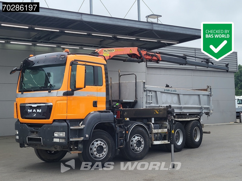 MAN TGS 35.400 8X4 Palfinger PK16001 K Kran Crane Retarder Big-Axle 2-Way tipper Euro 6 - Kallurauto, Kraanaga veoauto: pilt 1 MAN TGS 35.400 8X4 Palfinger PK16001 K Kran Crane Retarder Big-Axle 2-Way tipper Euro 6 - Kallurauto, Kraanaga veoauto: pilt 1