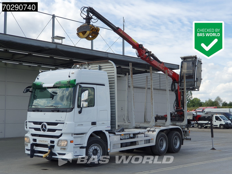 Mercedes-Benz Actros 3346 6X4 Original KM's! FTG V10CX.81 Kran Crane Holztransport Big-Axle Steelsuspension - Metsaveok, Kraanaga veoauto: pilt 1 Mercedes-Benz Actros 3346 6X4 Original KM's! FTG V10CX.81 Kran Crane Holztransport Big-Axle Steelsuspension - Metsaveok, Kraanaga veoauto: pilt 1