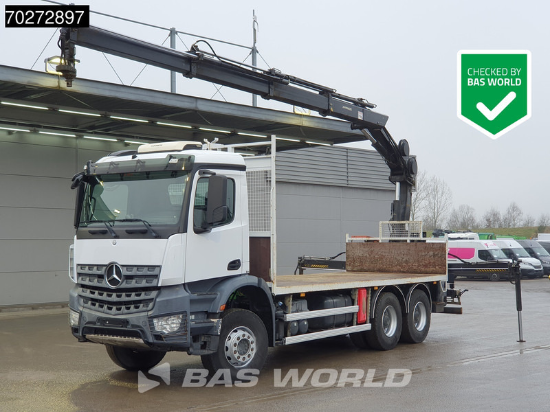 Mercedes-Benz Arocs 2636 6X4 Hiab 144 E-3 Hipro Kran Crane Remote Full Steel Euro 6 - Madelveok/ Platvormveok, Kraanaga veoauto: pilt 1 Mercedes-Benz Arocs 2636 6X4 Hiab 144 E-3 Hipro Kran Crane Remote Full Steel Euro 6 - Madelveok/ Platvormveok, Kraanaga veoauto: pilt 1