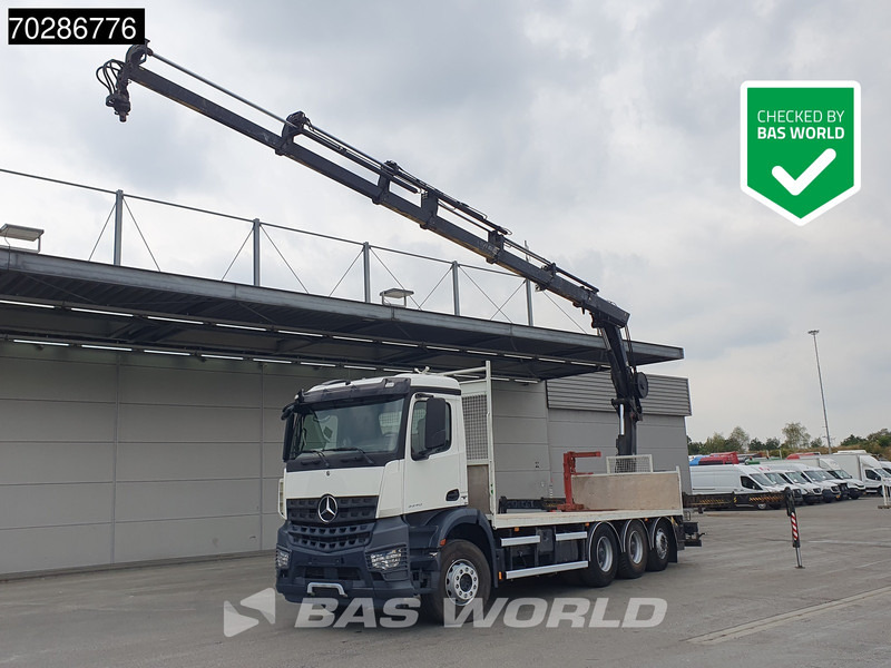 Mercedes-Benz Arocs 3240 8X4 HIAB 211E-6 HIPRO Big-Axle Lift+Steering Navi Euro 6 - Madelveok/ Platvormveok, Kraanaga veoauto: pilt 1 Mercedes-Benz Arocs 3240 8X4 HIAB 211E-6 HIPRO Big-Axle Lift+Steering Navi Euro 6 - Madelveok/ Platvormveok, Kraanaga veoauto: pilt 1