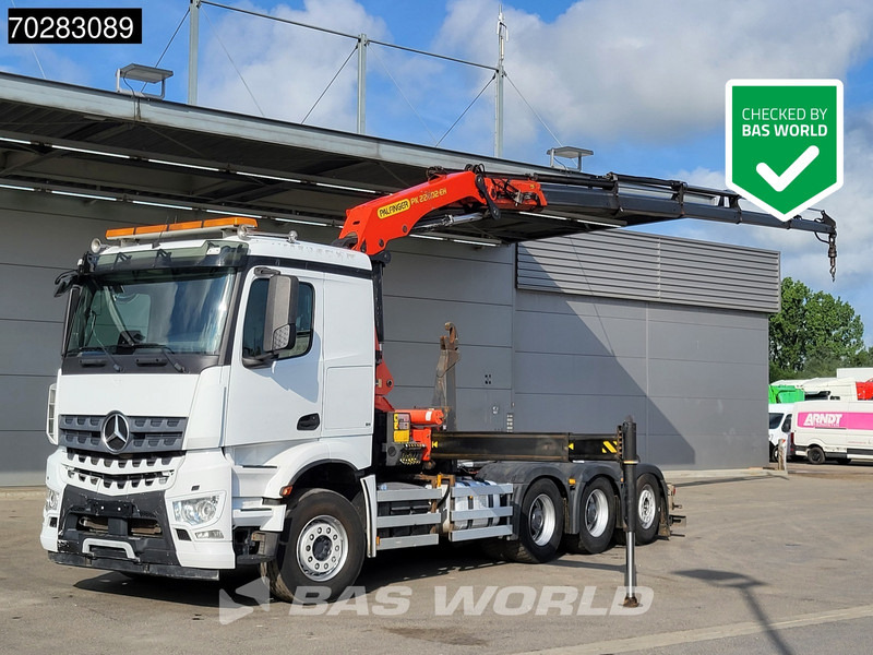 Mercedes-Benz Arocs 3245 Actros 8X4 Palfinger PK22002 EH Crane 17tons hooklift Big-Axle Lift+Lenkachse Navi Euro 6 - Konkstõstukiga veoauto, Kraanaga veoauto: pilt 1 Mercedes-Benz Arocs 3245 Actros 8X4 Palfinger PK22002 EH Crane 17tons hooklift Big-Axle Lift+Lenkachse Navi Euro 6 - Konkstõstukiga veoauto, Kraanaga veoauto: pilt 1