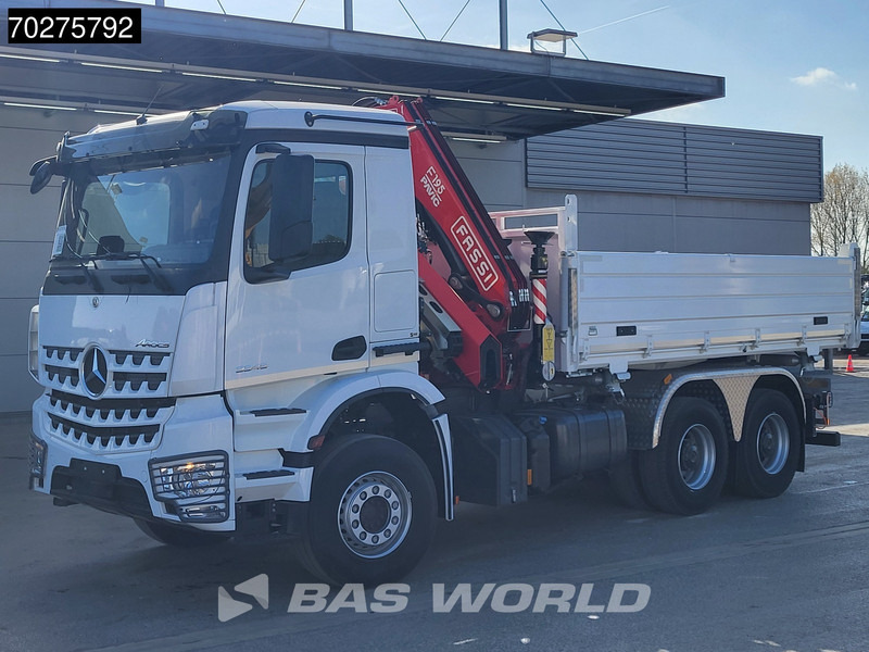 Uus Kallurauto, Kraanaga veoauto Mercedes-Benz Arocs 3348 6X4 Fasi F195A.2.24 Kran 3 sided tipper 9m3 Big-Axle Navi Euro 6: pilt 14