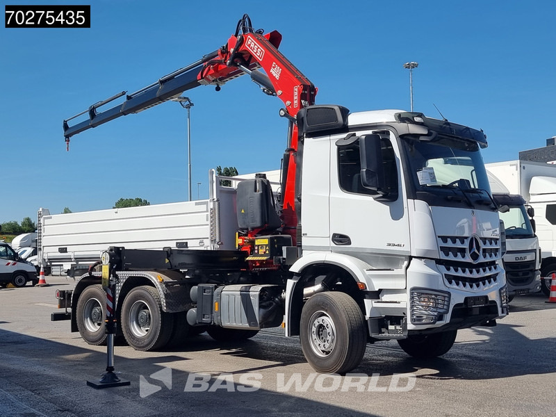 Mercedes-Benz Arocs 3348 6X4 Fassi F255A2.24 Kran Crane 9m3 3-Sided Tipper Big-Axle Euro 6 - Kallurauto, Kraanaga veoauto: pilt 3 Mercedes-Benz Arocs 3348 6X4 Fassi F255A2.24 Kran Crane 9m3 3-Sided Tipper Big-Axle Euro 6 - Kallurauto, Kraanaga veoauto: pilt 3