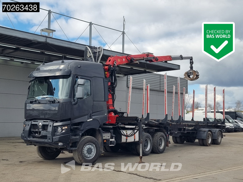 Renault K 520 6X6 Holz Kran Palfinger Q180Z96 6x6 Big-Axle Steelsuspension - Metsaveok, Kraanaga veoauto: pilt 1 Renault K 520 6X6 Holz Kran Palfinger Q180Z96 6x6 Big-Axle Steelsuspension - Metsaveok, Kraanaga veoauto: pilt 1