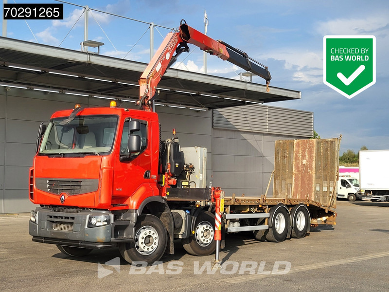 Renault Premium 380 8X4 Fassi F165A.2.22 Crane Kran Hydraulic Ramp Lift-Axle Euro 5 - Madelveok/ Platvormveok, Kraanaga veoauto: pilt 1 Renault Premium 380 8X4 Fassi F165A.2.22 Crane Kran Hydraulic Ramp Lift-Axle Euro 5 - Madelveok/ Platvormveok, Kraanaga veoauto: pilt 1