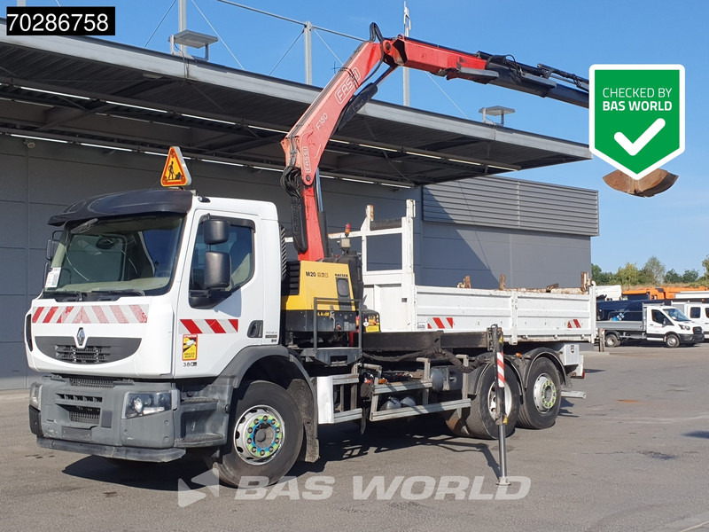 Renault Premium 380 Premium 6X2 Fassi F150A23 Crane Remote Tipper Manual Euro 5 - Kallurauto, Kraanaga veoauto: pilt 1 Renault Premium 380 Premium 6X2 Fassi F150A23 Crane Remote Tipper Manual Euro 5 - Kallurauto, Kraanaga veoauto: pilt 1