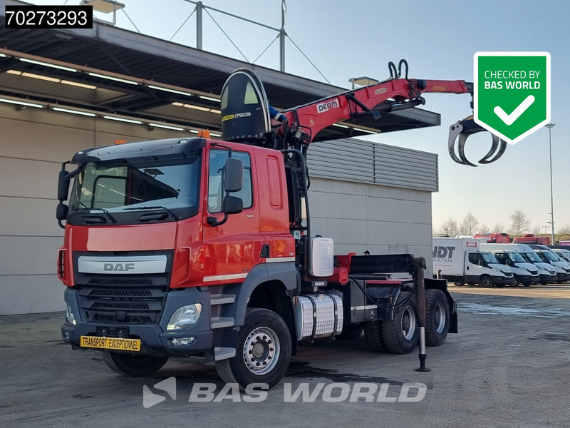 DAF CF 510 6X4 Retarder Big-Axle Holz Kran Palfinger Epsilon S260L82 - Sadulveok: pilt 1 DAF CF 510 6X4 Retarder Big-Axle Holz Kran Palfinger Epsilon S260L82 - Sadulveok: pilt 1