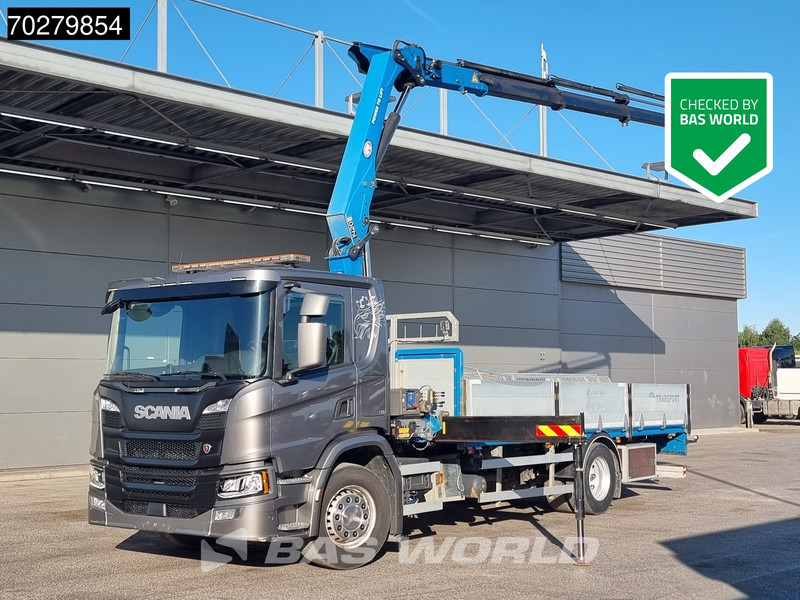 Scania P280 4X2 HMF 1420K-RC Kran Crane Automatic Euro 6 - Madelveok/ Platvormveok, Kraanaga veoauto: pilt 1 Scania P280 4X2 HMF 1420K-RC Kran Crane Automatic Euro 6 - Madelveok/ Platvormveok, Kraanaga veoauto: pilt 1