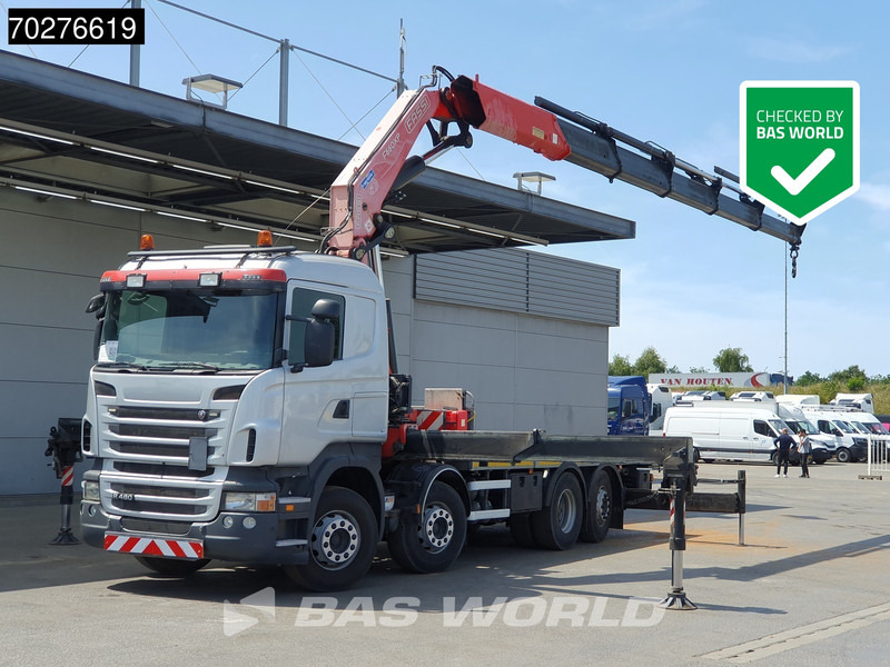 Scania R480 8X2 FASSI F660AXP.25 Manual Retarder Lift+Lenkachse Euro 5 - Madelveok/ Platvormveok, Kraanaga veoauto: pilt 1 Scania R480 8X2 FASSI F660AXP.25 Manual Retarder Lift+Lenkachse Euro 5 - Madelveok/ Platvormveok, Kraanaga veoauto: pilt 1