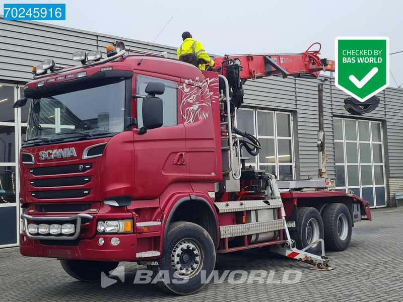 Scania R580 6X4 3-Pedals Jonsered J28505 83 Crane Kran Steel-suspension Retarder Euro 6 - Metsaveok, Kraanaga veoauto: pilt 1 Scania R580 6X4 3-Pedals Jonsered J28505 83 Crane Kran Steel-suspension Retarder Euro 6 - Metsaveok, Kraanaga veoauto: pilt 1