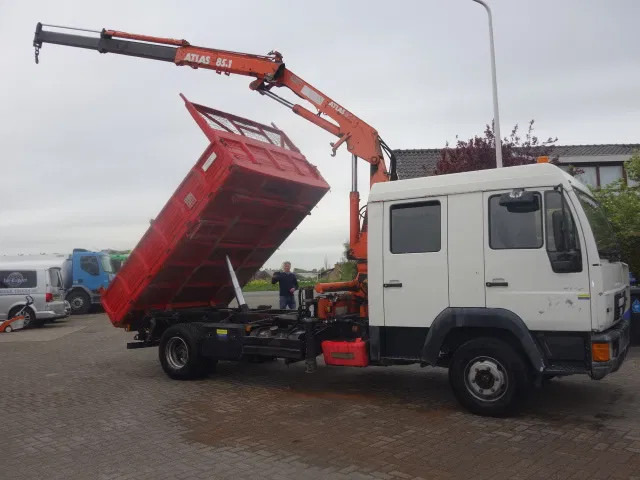 MAN 12.224 DC,8,5 TON ATLAS KRAAN,KIPPER,MANUAL POMP - Kallurauto, Kraanaga veoauto: pilt 1 MAN 12.224 DC,8,5 TON ATLAS KRAAN,KIPPER,MANUAL POMP - Kallurauto, Kraanaga veoauto: pilt 1