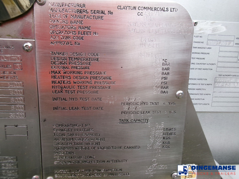 Tsistern poolhaagis Clayton Chemical tank inox 18 m3 / 1 comp: pilt 19