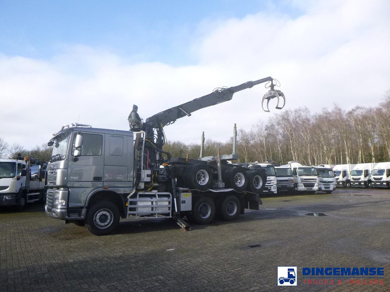 DAF XF 105.510 6x4 + Loglift F281S83 crane / timber truck + dolly - Kraanaga veoauto: pilt 3 DAF XF 105.510 6x4 + Loglift F281S83 crane / timber truck + dolly - Kraanaga veoauto: pilt 3