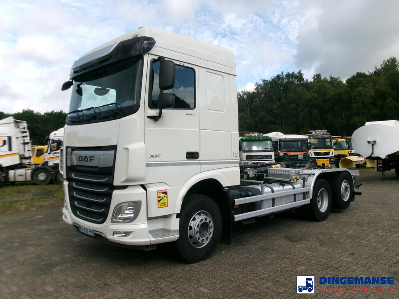 DAF XF 480 FAN 6x2 Hyva container hook 20 t - Konkstõstukiga veoauto: pilt 1 DAF XF 480 FAN 6x2 Hyva container hook 20 t - Konkstõstukiga veoauto: pilt 1