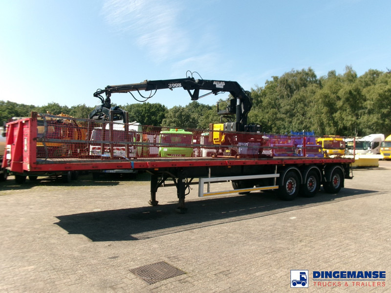 Fruehauf 3-axle platform trailer + Atlas 3008 crane - Platvorm/ Madelpoolhaagis: pilt 1 Fruehauf 3-axle platform trailer + Atlas 3008 crane - Platvorm/ Madelpoolhaagis: pilt 1