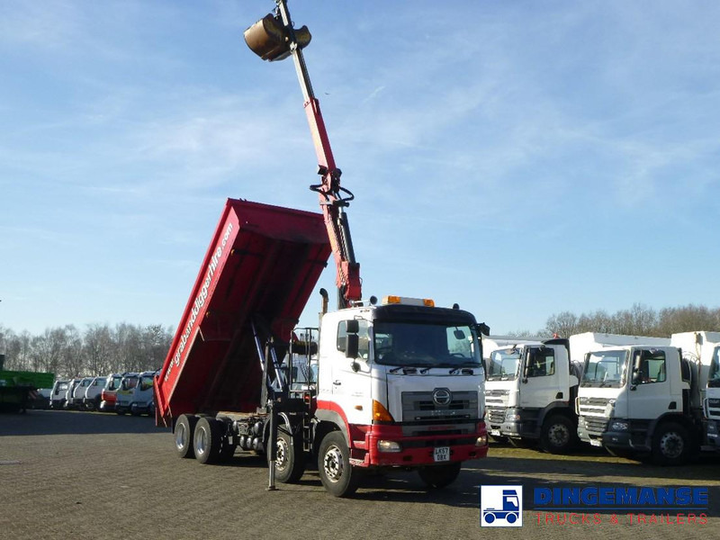 Hino FY1EUKA 8x4 tipper RHD + Palfinger E120L + grapple - Kraanaga veoauto: pilt 2 Hino FY1EUKA 8x4 tipper RHD + Palfinger E120L + grapple - Kraanaga veoauto: pilt 2