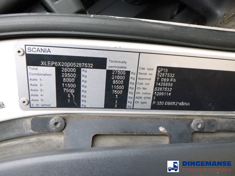 Scania P320 6X2 RHD Argon gas tank 16 m3 liising Scania P320 6X2 RHD Argon gas tank 16 m3: pilt 14