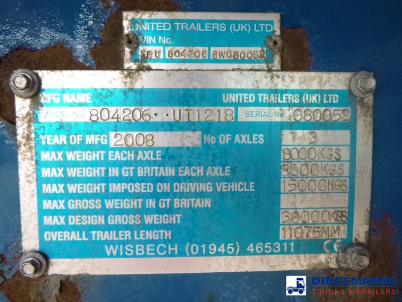 Tarbesõiduk kallur UNITED TRAILERS Tipper trailer alu 52 m3 + tarpaulin: pilt 14