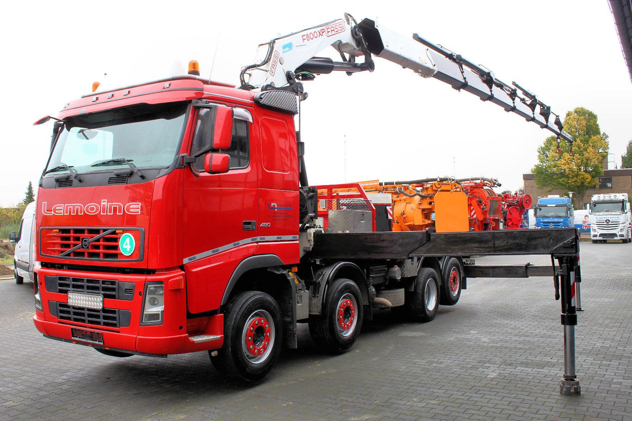 Volvo 480 8x2 Pritsche + FASSI F800XP Kran 6x - Madelveok/ Platvormveok, Kraanaga veoauto: pilt 3 Volvo 480 8x2 Pritsche + FASSI F800XP Kran 6x - Madelveok/ Platvormveok, Kraanaga veoauto: pilt 3