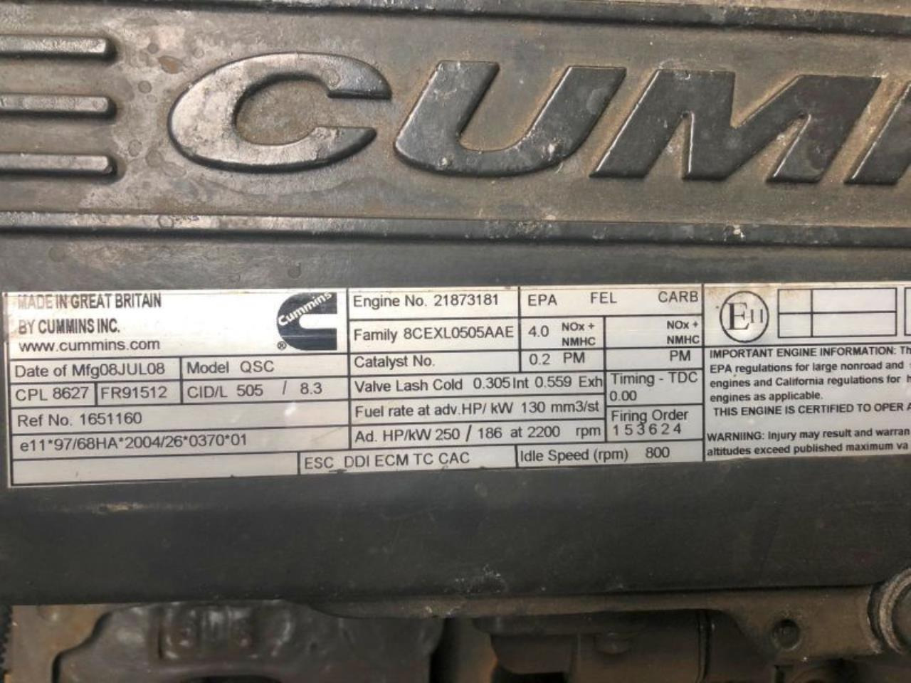 Cummins QSB 8.3 250 - Mootor: pilt 3 Cummins QSB 8.3 250 - Mootor: pilt 3