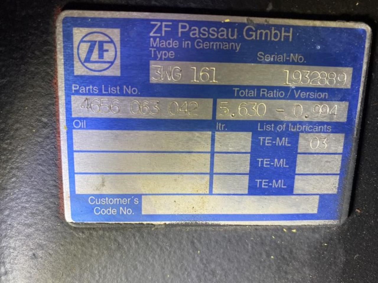 ZF 3WG161 - Jõuülekanne - Materjali käitlemise seade: pilt 3 ZF 3WG161 - Jõuülekanne - Materjali käitlemise seade: pilt 3