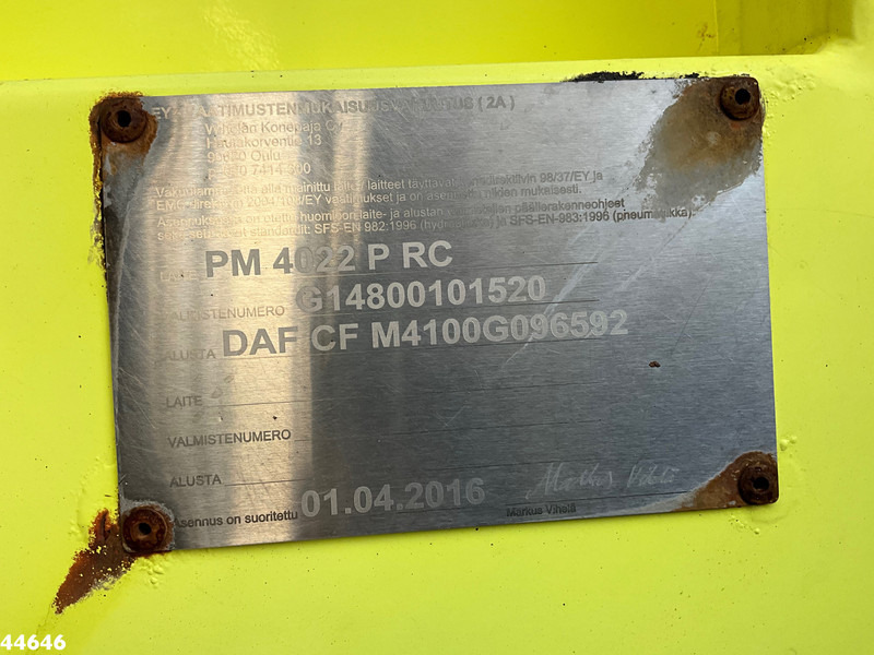 DAF FA CF 340 Euro 6 NTM 14.6m³ + PM 4 Tonmeter laadkraan liising DAF FA CF 340 Euro 6 NTM 14.6m³ + PM 4 Tonmeter laadkraan: pilt 19
