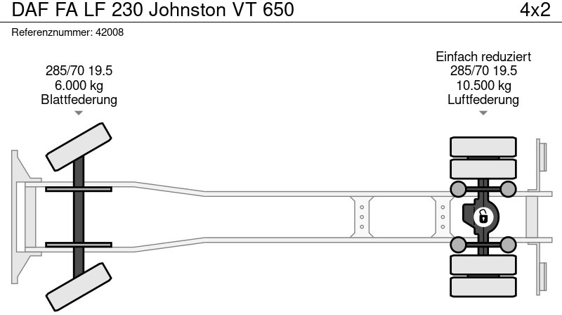 Tänavapühkimismasin DAF FA LF 230 Johnston VT 650: pilt 17