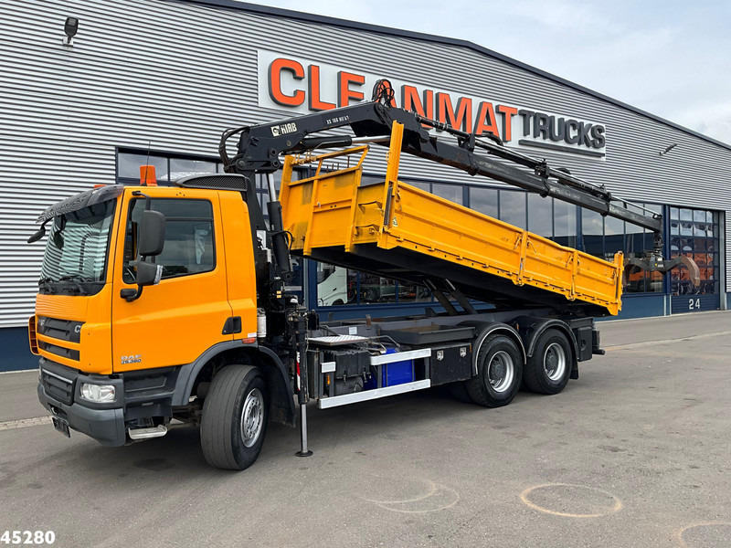 DAF FAT 75 CF 340 6x4 Manual Full steel Hiab 16 Tonmeter laadkraan - Kallurauto, Kraanaga veoauto: pilt 1 DAF FAT 75 CF 340 6x4 Manual Full steel Hiab 16 Tonmeter laadkraan - Kallurauto, Kraanaga veoauto: pilt 1