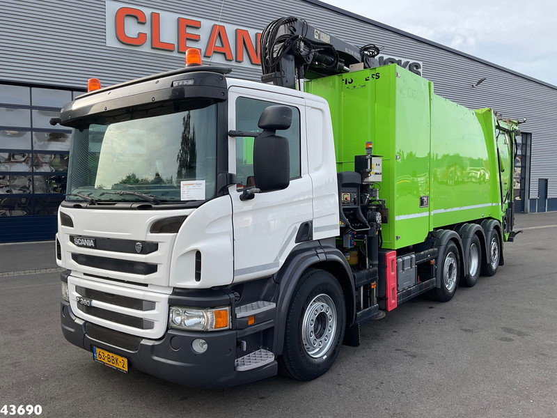 Scania P 360 Faun 18m³ + Hiab crane + Underground Container Washing Installation - Prügiauto: pilt 2 Scania P 360 Faun 18m³ + Hiab crane + Underground Container Washing Installation - Prügiauto: pilt 2