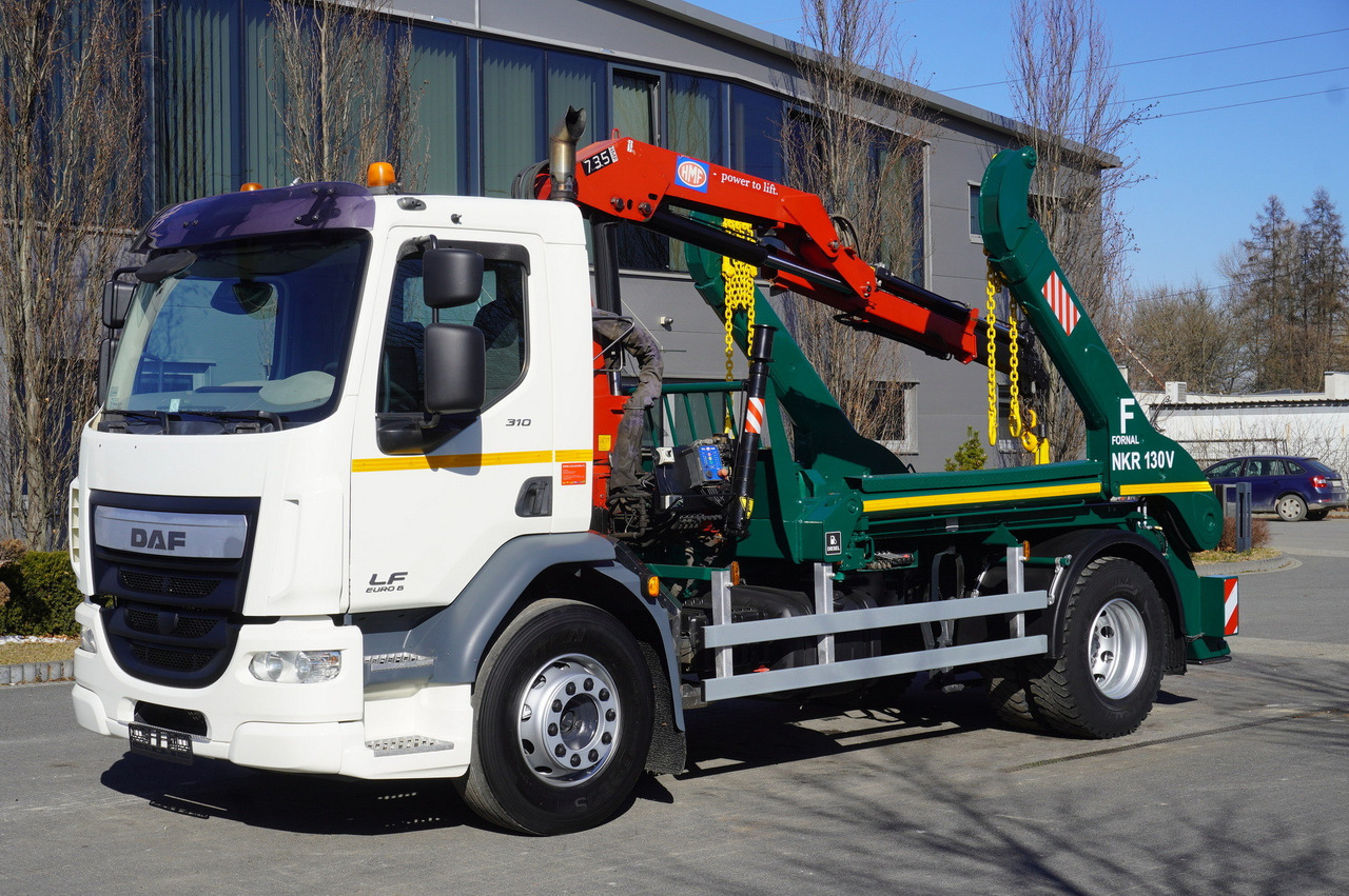 DAF LF 18.310 E6 / Skip loader Fornal NKR 130V / HDS HMF 735 K2 / Manual gearbox - Kraanaga veoauto: pilt 1 DAF LF 18.310 E6 / Skip loader Fornal NKR 130V / HDS HMF 735 K2 / Manual gearbox - Kraanaga veoauto: pilt 1