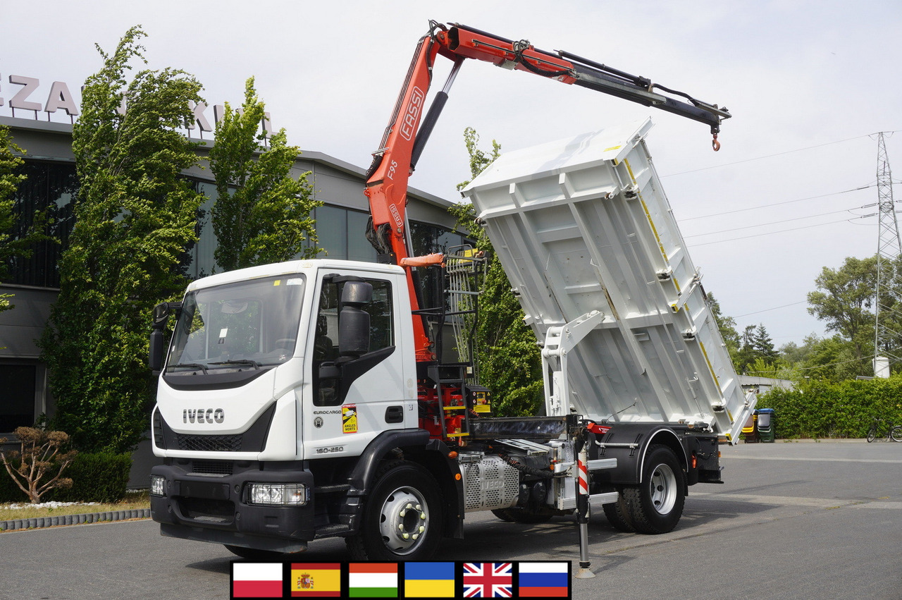 IVECO Eurocargo 160-250 / Fassi F95 crane / 120 tho. km / 3-sided tipper - Kraanaga veoauto: pilt 1 IVECO Eurocargo 160-250 / Fassi F95 crane / 120 tho. km / 3-sided tipper - Kraanaga veoauto: pilt 1