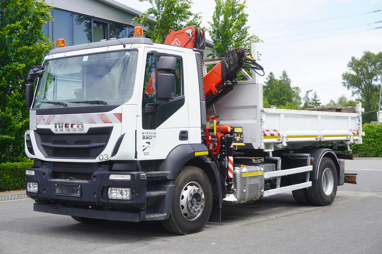 IVECO STRALIS 330 E6 / FASSI 195A 8.5 T / 3-side tipper - Kallurauto, Kraanaga veoauto: pilt 2 IVECO STRALIS 330 E6 / FASSI 195A 8.5 T / 3-side tipper - Kallurauto, Kraanaga veoauto: pilt 2