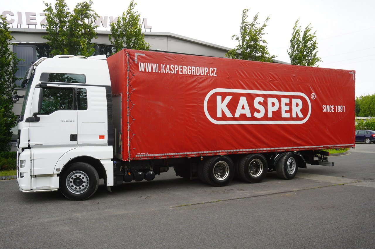 MAN MAN TGX 35.580 E6 8x4 /4 / 23 EPAL tarp superstructure / 4th axle steered - Tent veoauto: pilt 2 MAN MAN TGX 35.580 E6 8x4 /4 / 23 EPAL tarp superstructure / 4th axle steered - Tent veoauto: pilt 2