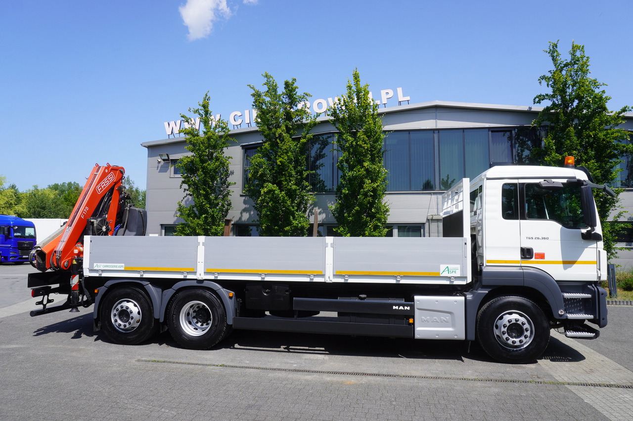 MAN TGS 26.360 Flatbed / Fassi F175 7.7 T / steered 3rd axle - Kraanaga veoauto: pilt 3 MAN TGS 26.360 Flatbed / Fassi F175 7.7 T / steered 3rd axle - Kraanaga veoauto: pilt 3