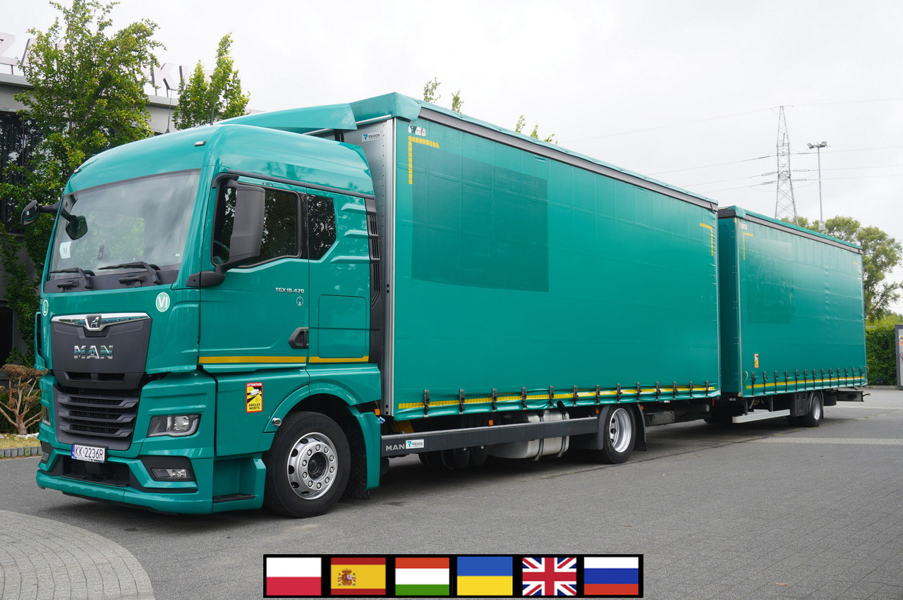 MAN TGX 18.470 / Trailer 19 EPAL / Curtainsider 19 EPAL / 2022 / Retarder / 15 units - Tent veoauto: pilt 1 MAN TGX 18.470 / Trailer 19 EPAL / Curtainsider 19 EPAL / 2022 / Retarder / 15 units - Tent veoauto: pilt 1