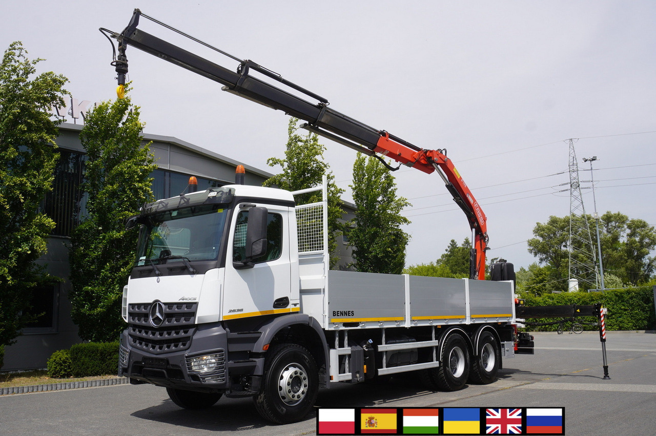 MERCEDES-BENZ AROCS 2636 Flatbed / HDS FASSI F175 7.7 T / 150,000 km - Madelveok/ Platvormveok, Kraanaga veoauto: pilt 1 MERCEDES-BENZ AROCS 2636 Flatbed / HDS FASSI F175 7.7 T / 150,000 km - Madelveok/ Platvormveok, Kraanaga veoauto: pilt 1