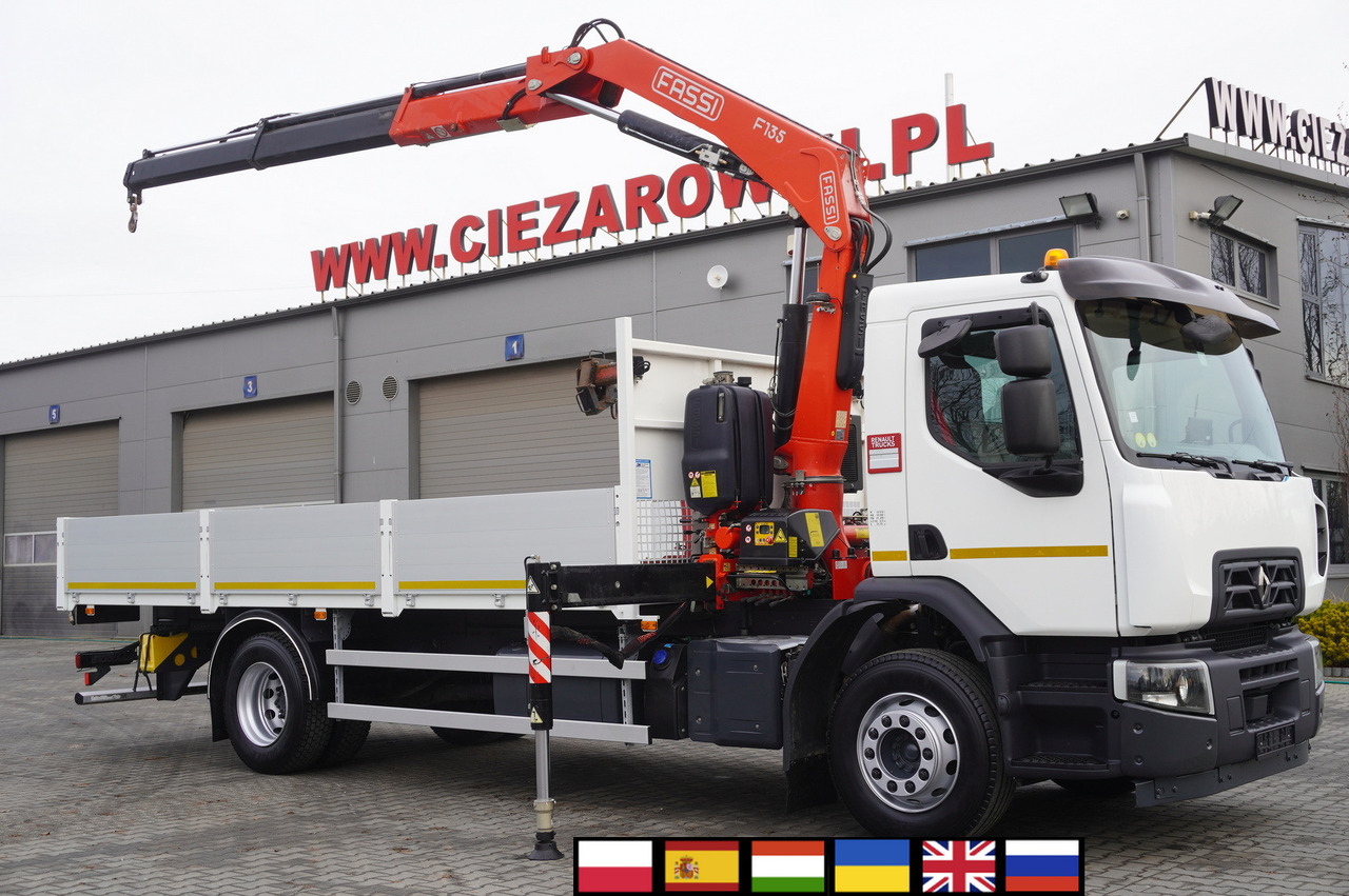 RENAULT C280 DTI 8 / FASSI crane 5.6 T / range 8 m / Flatbed 15 EPAL - Madelveok/ Platvormveok, Kraanaga veoauto: pilt 1 RENAULT C280 DTI 8 / FASSI crane 5.6 T / range 8 m / Flatbed 15 EPAL - Madelveok/ Platvormveok, Kraanaga veoauto: pilt 1