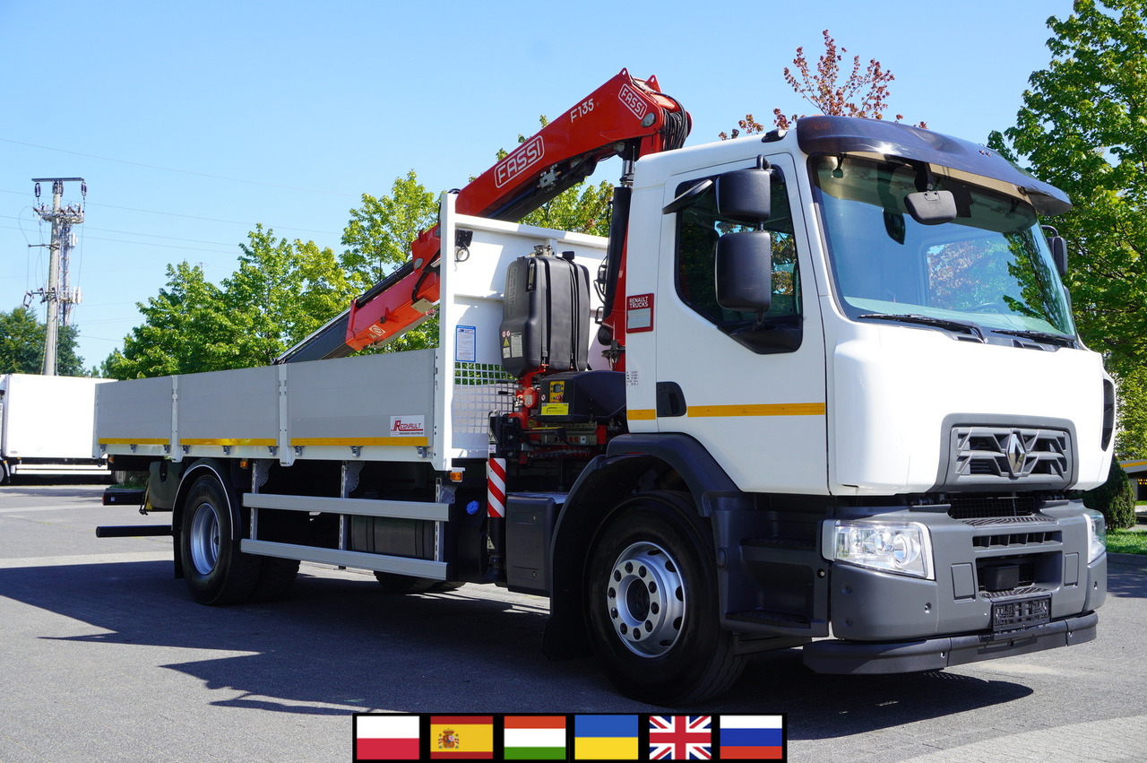 RENAULT C280 DTI 8 / FASSI crane 5.6 T / range 8 m / Flatbed 15 EPAL - Madelveok/ Platvormveok, Kraanaga veoauto: pilt 1 RENAULT C280 DTI 8 / FASSI crane 5.6 T / range 8 m / Flatbed 15 EPAL - Madelveok/ Platvormveok, Kraanaga veoauto: pilt 1