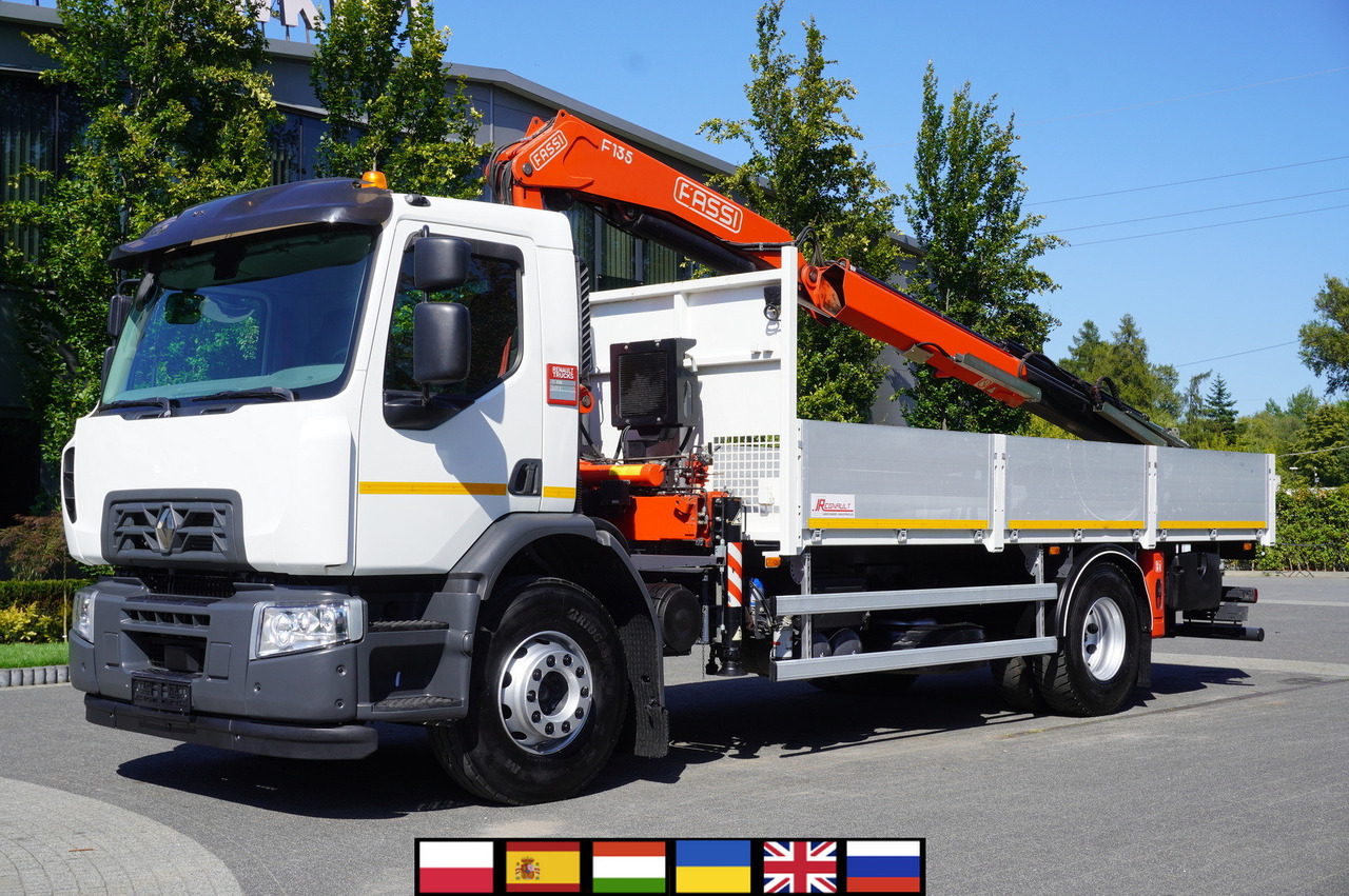 RENAULT C280 DTI 8 / FASSI crane 5.6 T / range 8 m / Flatbed 15 EPAL - Madelveok/ Platvormveok, Kraanaga veoauto: pilt 1 RENAULT C280 DTI 8 / FASSI crane 5.6 T / range 8 m / Flatbed 15 EPAL - Madelveok/ Platvormveok, Kraanaga veoauto: pilt 1