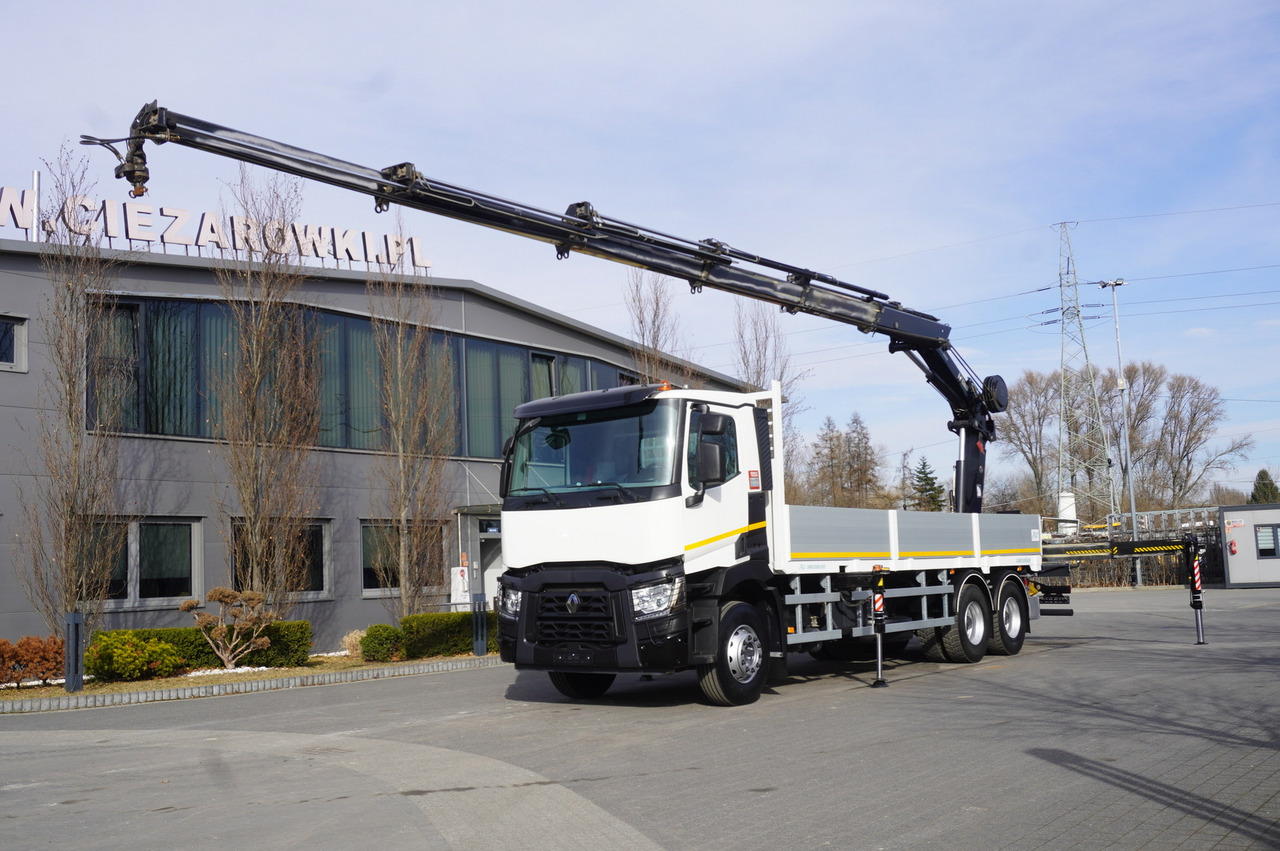 RENAULT C430 / HIAB 244 EP-5 HIDUO crane 8400 kg 15 m / Platform with stanchions - Kraanaga veoauto: pilt 1 RENAULT C430 / HIAB 244 EP-5 HIDUO crane 8400 kg 15 m / Platform with stanchions - Kraanaga veoauto: pilt 1