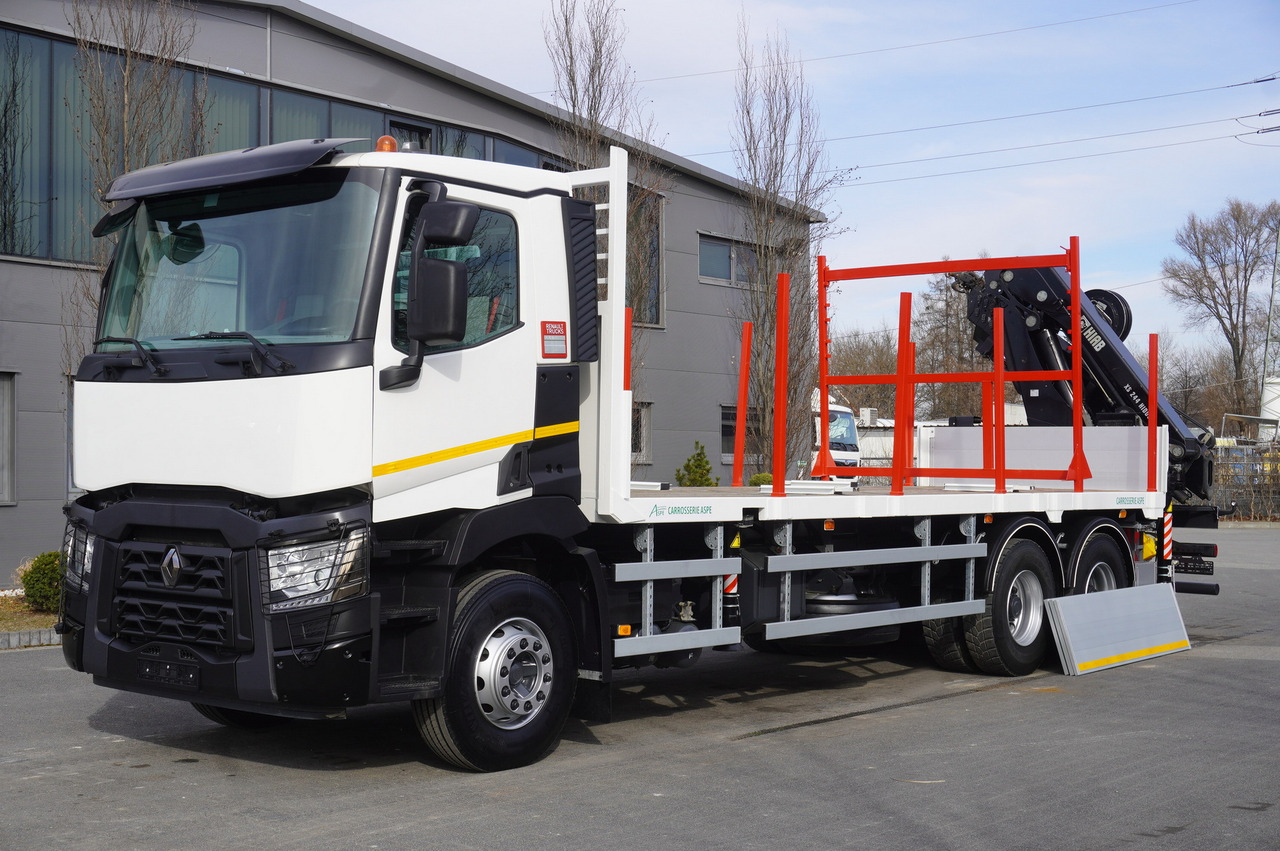 RENAULT C430 / HIAB 244 EP-5 HIDUO crane 8400 kg 15 m / Platform with stanchions - Kraanaga veoauto: pilt 4 RENAULT C430 / HIAB 244 EP-5 HIDUO crane 8400 kg 15 m / Platform with stanchions - Kraanaga veoauto: pilt 4