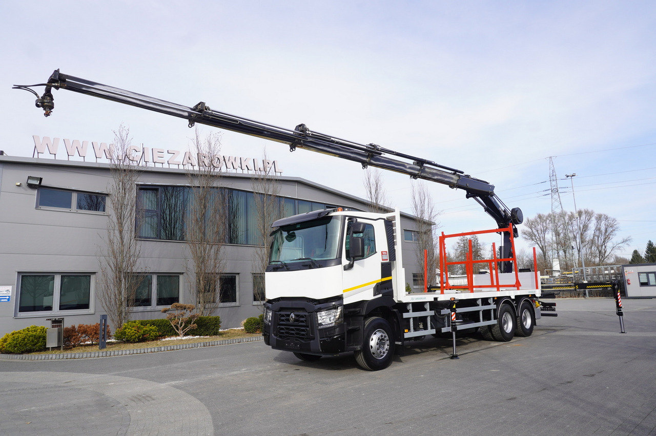 RENAULT C430 / HIAB 244 EP-5 HIDUO crane 8400 kg 15 m / Platform with stanchions - Kraanaga veoauto: pilt 2 RENAULT C430 / HIAB 244 EP-5 HIDUO crane 8400 kg 15 m / Platform with stanchions - Kraanaga veoauto: pilt 2